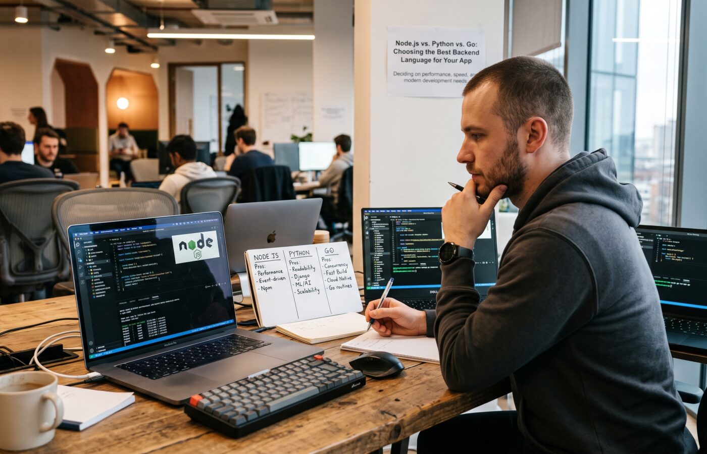 Node.js vs. Python vs. Go: Choosing the Best Backend Language for Your App