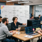 Full-stack developers collaborating on production-ready software using CI/CD, testing, monitoring, and development tools